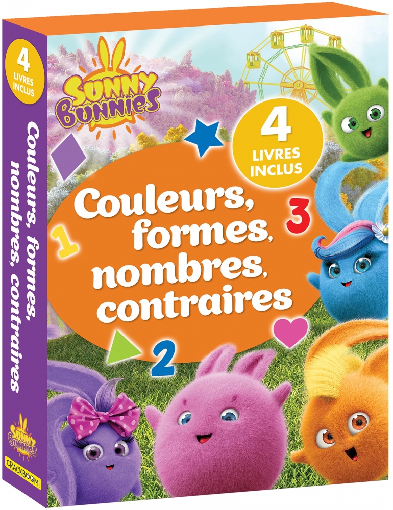 Livre Mes Premières Notions: Formes, Couleurs, Nombres, Contraires - 4  livres tout-carton inclus!