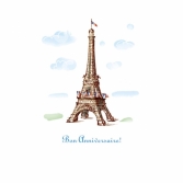 Eiffel Tower Birthday Card